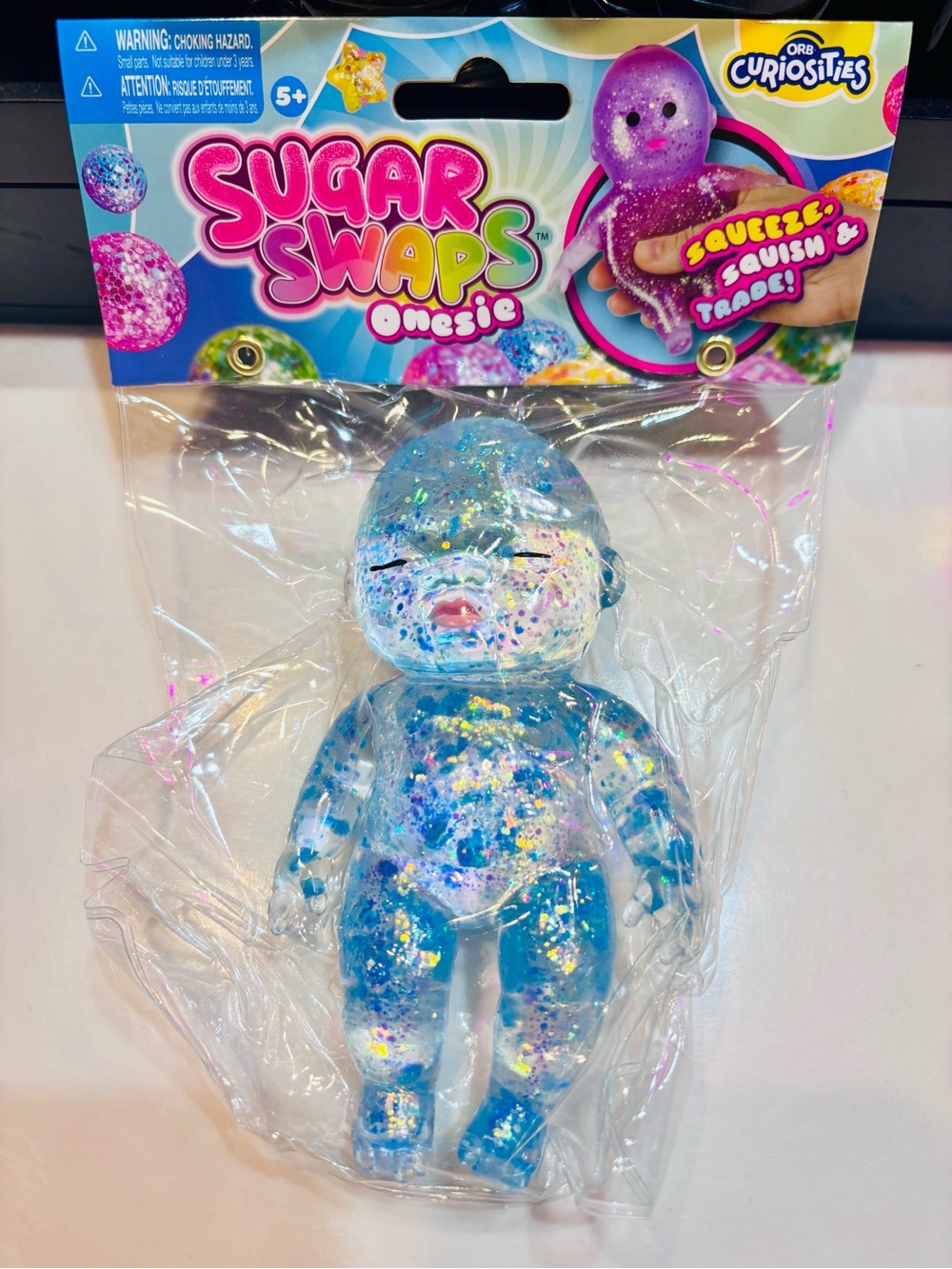 Sugar Swaps Onesie Squishy Baby - Blue Glitter